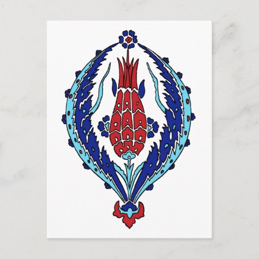 Türkische Fliese Postkarte (Vorderseite)