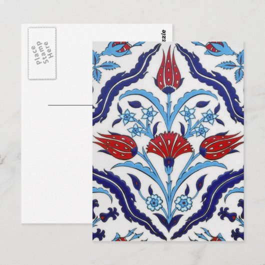 Türkische Fliese Postkarte (Vorne/Hinten)
