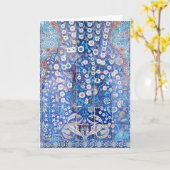 Türkische Fliesen-Grußkarte Karte (Gelbe Blume)