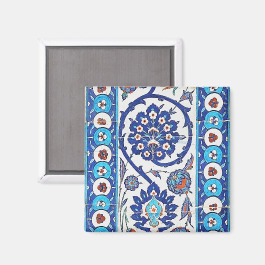 Türkische Fliesen Magnet (Vorderseite/Rückseite)