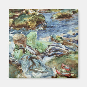 Türkische Frau durch einen Strom Magnet