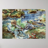 Türkische Frau durch einen Strom Poster (Vorne)