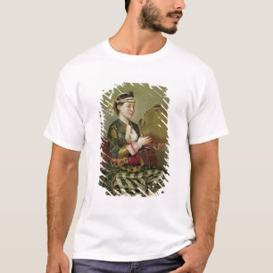 Türkische Frau mit einem Tambourine T-Shirt