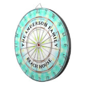 Türkische Gefärbte Krawatte Beach House Familienna Dartscheibe (Vorderseite rechts)