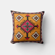 Türkische gelbe Kilim-Kissen für zeitlosen Stil