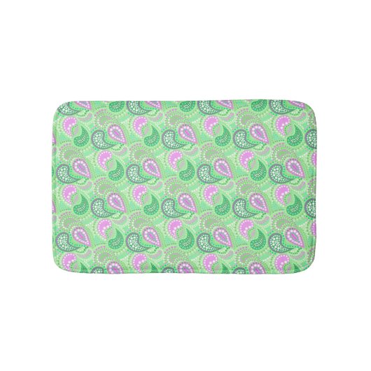 Türkische Gurken abstraktes Polka-Punktmuster Badematte (Vorderseite)
