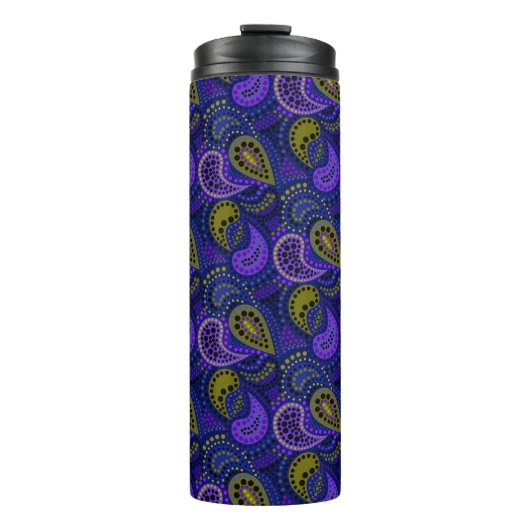 Türkische Gurken abstraktes Polka-Punktmuster Thermosbecher (Vorderseite)