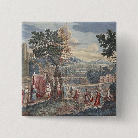 Türkische Heiratprozession, 1712-13 Button (Vorderseite)