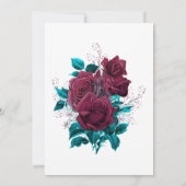 Türkische Hochzeit mit Burgund Einladung (Rückseite)