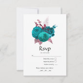 Türkische Hochzeit mit Burgund RSVP Karte (Vorderseite)