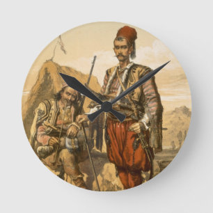 Türkische Infanteristen in der Osmanearmee, Runde Wanduhr