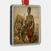 Türkische Infanteristen in der Osmanearmee, Silbernes Ornament (Rechts)