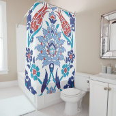 Türkische Iznik Fliesen: Vintages Muster. Duschvorhang (Beispiel)