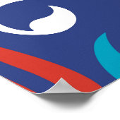 Türkische Iznik Fliesen: Vintages Muster. Poster (Ecke)