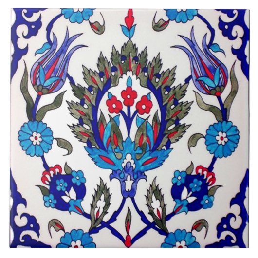 Türkische Iznik Keramik Tile. Fliese (Vorderseite)