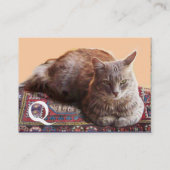 TÜRKISCHE KATZE AUF DEM ALTCARPET-MONOGRAM VISITENKARTE (Rückseite)