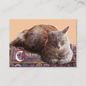 TÜRKISCHE KATZE AUF DEM ALTCARPET-MONOGRAM VISITENKARTE (Rückseite)