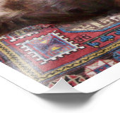 TÜRKISCHE KATZE AUF DEM ALTEN KARPET FOTODRUCK (Ecke)