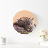 TÜRKISCHE KATZE AUF DEM ALTEN KARPET GROßE WANDUHR (Zuhause)