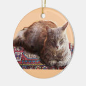 TÜRKISCHE KATZE AUF DEM ALTEN KARPET KERAMIK ORNAMENT (Links)