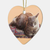 TÜRKISCHE KATZE AUF DEM ALTEN KARPET KERAMIK ORNAMENT (Links)