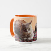 TÜRKISCHE KATZE AUF DEM ALTEN KARPET TASSE (Vorderseite Links)