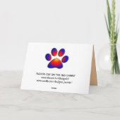 TÜRKISCHE KATZE IN ÜBERSCHREITENDER MEDITUNG KARTE (Rückseite)