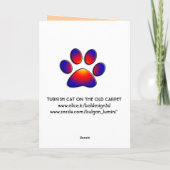 TÜRKISCHE KATZE IN ÜBERSCHREITENDER MEDITUNG KARTE (Rückseite)