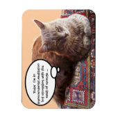TÜRKISCHE KATZE IN ÜBERSCHREITENDER MEDITUNG MAGNET (Vertikal)
