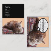 TÜRKISCHE KATZE IN ÜBERSCHREITENDER MEDITUNG VISITENKARTE (Vorne/Hinten)