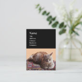 TÜRKISCHE KATZE IN ÜBERSCHREITENDER MEDITUNG VISITENKARTE (Stehend Vorderseite)