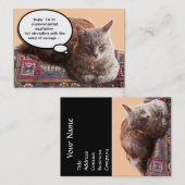 TÜRKISCHE KATZE IN ÜBERSCHREITENDER MEDITUNG VISITENKARTE (Vorne/Hinten)