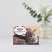 TÜRKISCHE KATZE IN ÜBERSCHREITENDER MEDITUNG VISITENKARTE (Stehend Vorderseite)