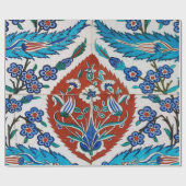 Türkische Keramik Floral Geschenkpapier (Flach)