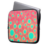 Türkische Kreise über hellrosa Moderne Laptopschutzhülle (Vorderseite Links)