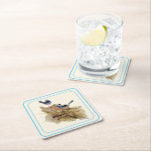 Türkische Küche Superb Warbler, Rechteckiger Pappuntersetzer (Vor Ort)