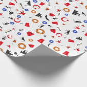 Türkische Kultureinzelteile in einem Spaßmuster Geschenkpapier (Ecke)