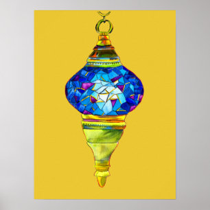 Türkische Lampen mit Mosaikkunst Poster