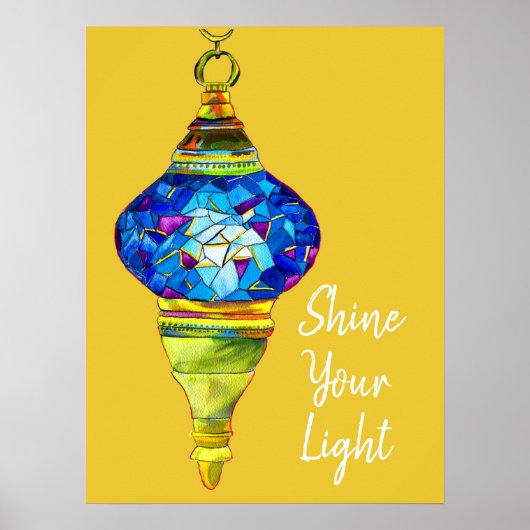 Türkische Lampen mit Mosaikkunst Poster (Vorne)