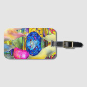 Türkische Lampen Mosaik Aquarell Kunst Gepäckanhänger (Vorderseite (Horizontal))
