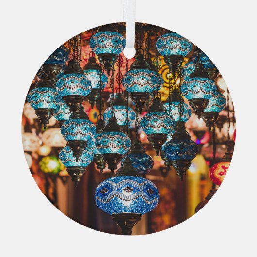 Türkische Lampen: Mosaikglaskunst Ornament Aus Glas (Rückseite)