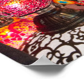 Türkische Laternen auf dem Markt Poster (Ecke)