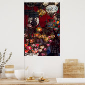 Türkische Laternen auf dem Markt Poster (Küche)