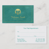 Türkische Leinwand, Goldrahmen, Handmassagetherapi Terminkarte (Vorne/Hinten)