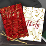 Türkische Liebe Rose 30. Geburtstag Einladung<br><div class="desc">Phantastische 30. Geburtstag Einladung mit Glitzern und Gold Dekoration,  Dieses Party Einladungen ist eine druckbare Vorlage für Ihn oder Sie und kann leicht angepasst und sogar gedruckt werden.</div>