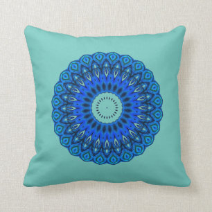 Türkische Liebe The Mandala Blues Square Pillow Kissen