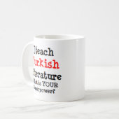 Türkische Literatur lehrt Kaffeetasse (Vorderseite Links)