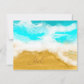 Türkische Meereswellen Save the Date Einladung (Rückseite)