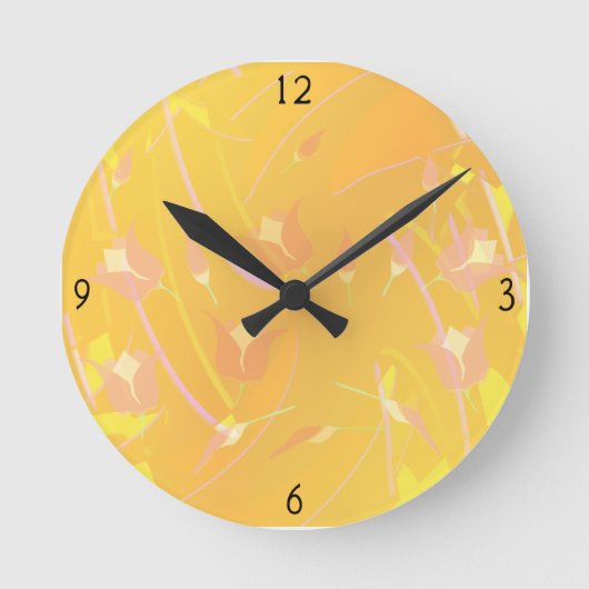 Türkische Mohnuhr Runde Wanduhr (Vorderseite)