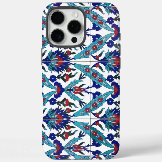 Türkische Mosaik Keramik Iznik Blumenmuster Case-Mate iPhone Hülle (Rückseite)